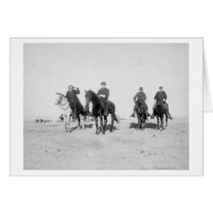Buffalo Bill, general Miles, kapten Baldwin Hälsningskort