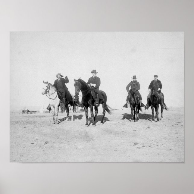 Buffalo Bill, general Miles, kapten Baldwin Poster (Framsidan)