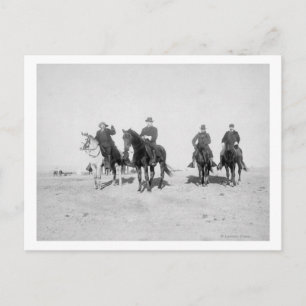 Buffalo Bill, general Miles, kapten Baldwin Vykort