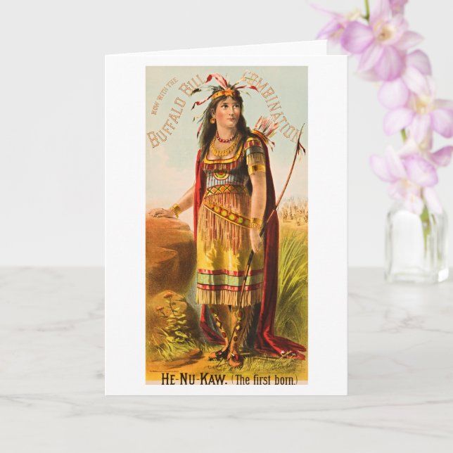 Buffalo Bill Handsomest Indian Maiden 1880-talet Kort (Orkide)