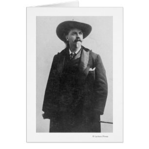 Buffalo Bill Porträtt Hälsningskort