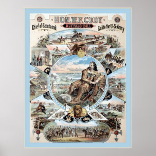 Buffalo Bill ~ Poster Vintage Advertising .