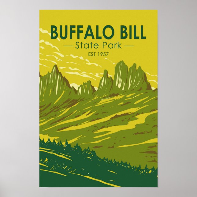 Buffalo Bill State Park Wyoming Vintage  Poster (Framsidan)