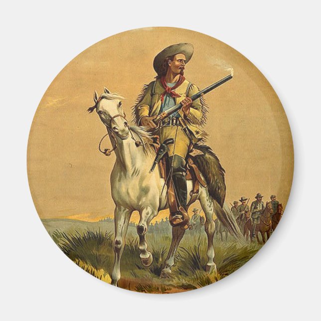 Buffalo Bill "The Scout" Vintage Annons Magnet (Framsidan)