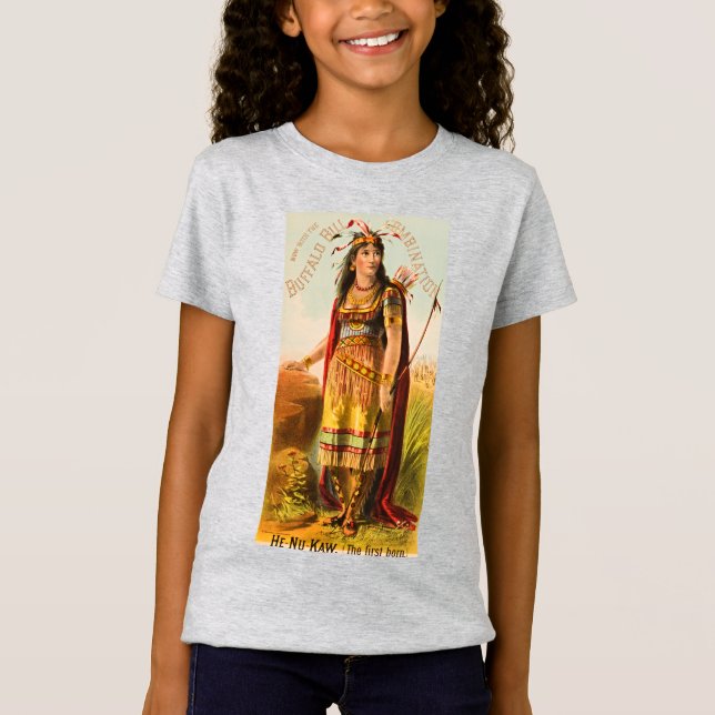 Buffalo Bill Vackraste Indianmö 1880-talet T Shirt (Framsida)