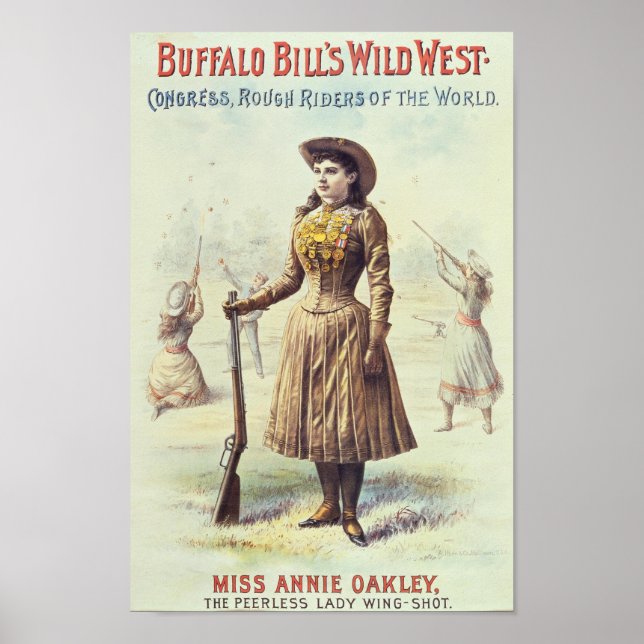 Buffalo Bill Vilda western Annie Oakley Poster (Framsidan)