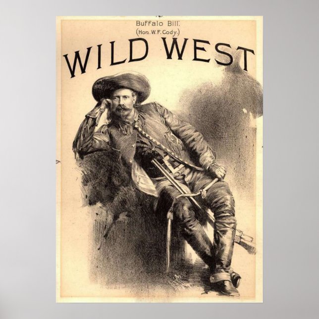 Buffalo Bill Vilda western Poster (Framsidan)