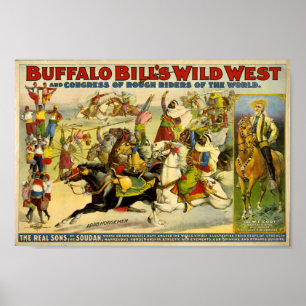 Buffalo Bill Vilda western Poster