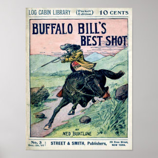Buffalo Bill Vilda western Print Poster