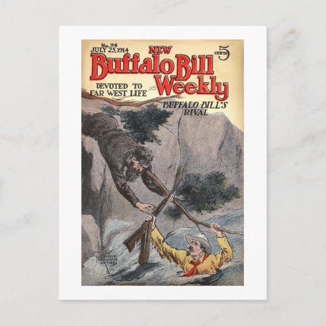 Buffalo Bill Weekly 10 - vintage Vykort (Framsida)
