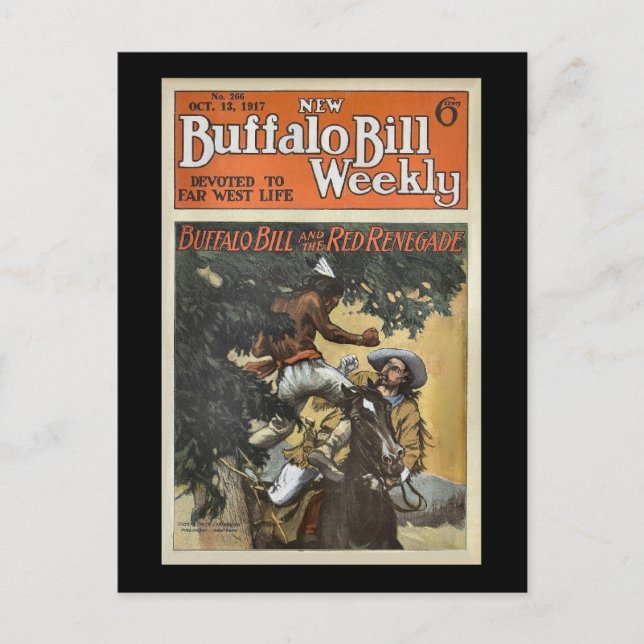 Buffalo Bill Weekly 1917 - Red Renegade Vykort (Framsida)