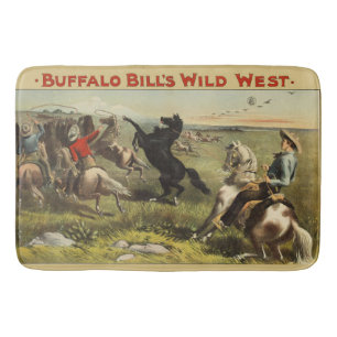 Buffalo Bill Wild West Cowboy Häst Affisch Badrumsmatta