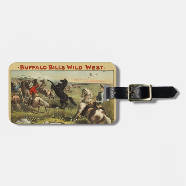 Buffalo Bill Wild West Cowboy Häst Affisch Bagagebricka (Horisontell Framsida)