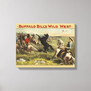 Buffalo Bill Wild West Cowboy Häst Affisch Canvastryck