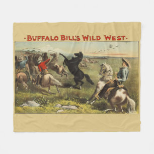 Buffalo Bill Wild West Cowboy Häst Affisch Fleecefilt