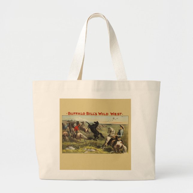 Buffalo Bill Wild West Cowboy Häst Affisch Jumbo Tygkasse (Framsidan)