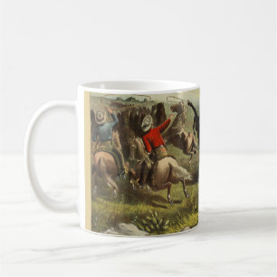Buffalo Bill Wild West Cowboy Häst Affisch Kaffemugg