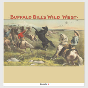 Buffalo Bill Wild West Cowboy Häst Affisch Klistermärken
