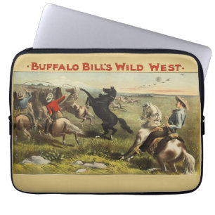 Buffalo Bill Wild West Cowboy Häst Affisch Laptop Fodral