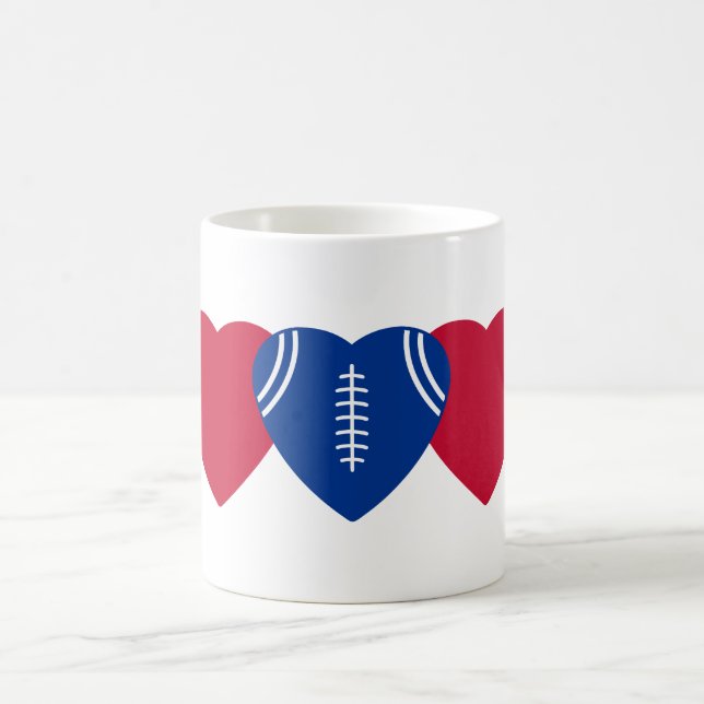 Buffalo Bills Football Heart Design Kaffemugg (Center)