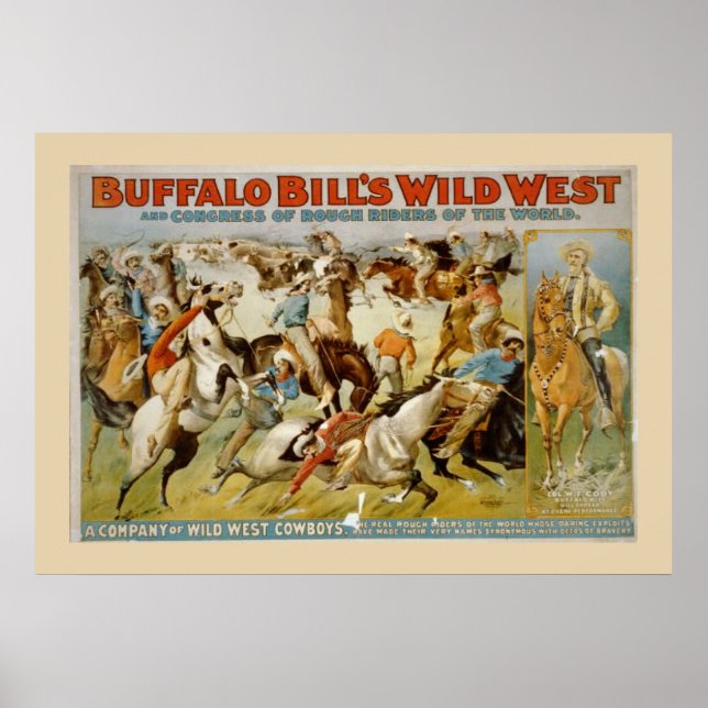 Buffalo Bill's Rough Riders Poster (Framsidan)