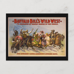 Buffalo Bill's Vilda western Cowboys Poster Vykort
