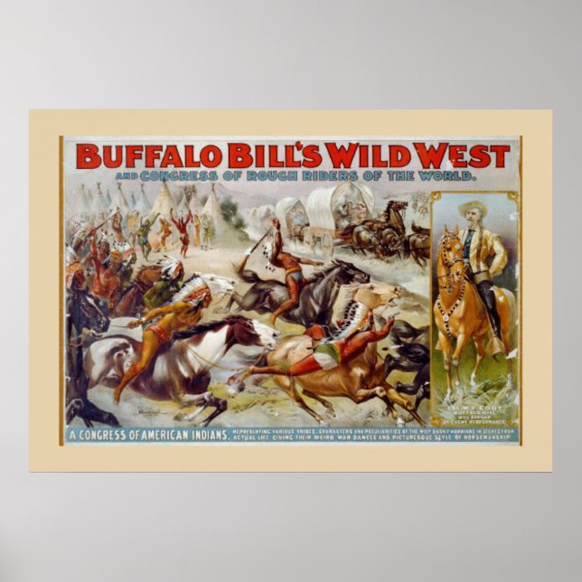 Buffalo Bill's Vilda western indisk Poster (Framsidan)