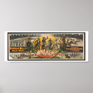 Buffalo Bill's Vilda western och Rough Riders Poster