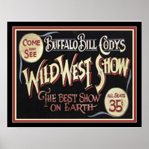 Buffalo Bill's Vilda western Poster 16 x 20