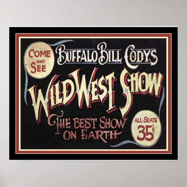 Buffalo Bill's Vilda western Poster 16 x 20 (Framsidan)
