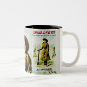 Buffalo Bill's Vilda western Poster Annie Oakley Två-Tonad Mugg