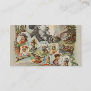 Buffalo Bills Vilda western Show 1893 Vintage anno Visitkort