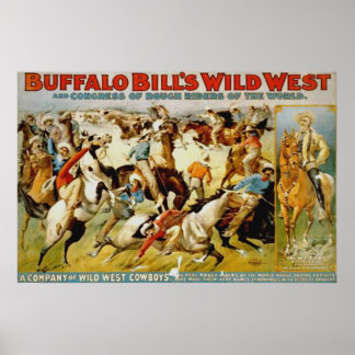 Buffalo Bill's Vilda western Show Poster