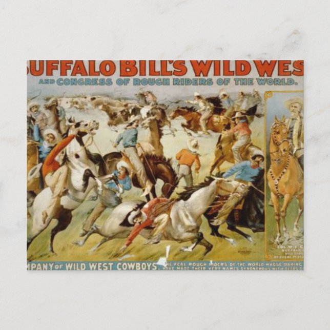 Buffalo Bill's Vilda western Show Vykort (Framsida)