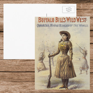 Buffalo Bill's Vilda western Show with Annie Oakle Vykort