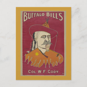 Buffalo Bills Wild West-affisch 1890 Vykort