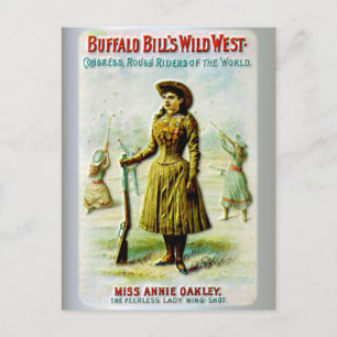 Buffalo Bills Wild West-affisch Annie Oakley Vykort