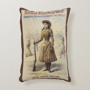 Buffalo Bills Wild West Show med Annie Oakley Prydnadskudde