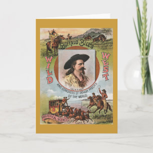 Buffalo BillsWild Väster Show 1893 Vintage annons Kort