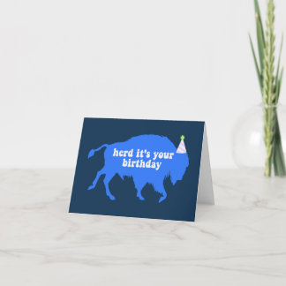 Buffalo Birthday Card Tack Kort
