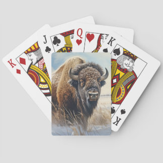 Buffalo Bison Animal Wildlife Wilderness Colorful Casinokort