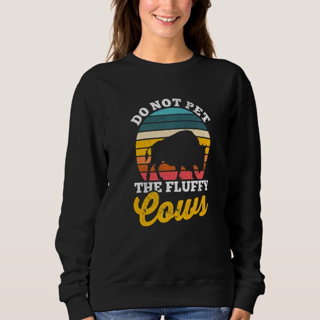 Buffalo Bison Cow ska inte äta fluffy-kor T Shirt (Framsida)