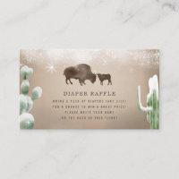 Buffalo Bison Desert Cacti Snö Baby Diaper Raffle