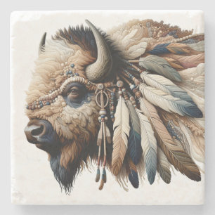 Buffalo Bison Indian Art Stenunderlägg