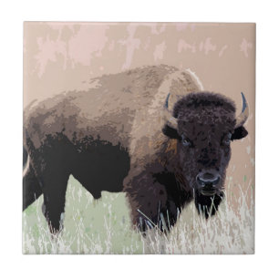 Buffalo / Bison Kakelplatta