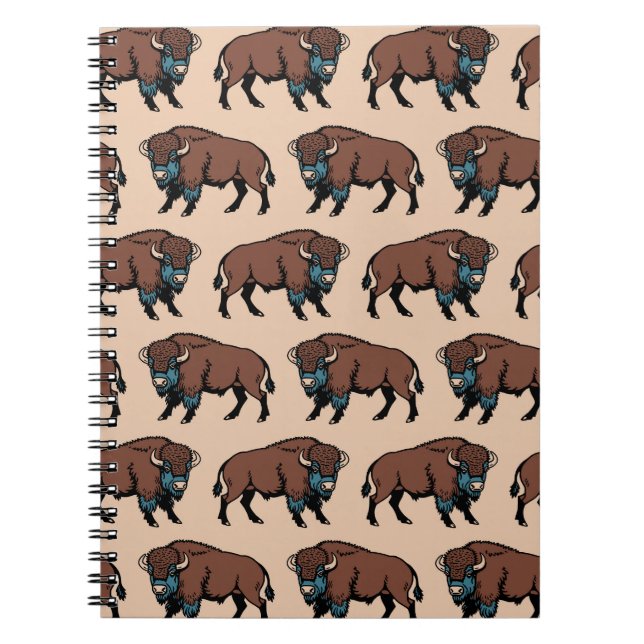 Buffalo Bison Mönster Anteckningsbok (Framsidan)