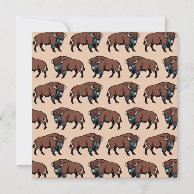 Buffalo Bison Mönster Inbjudningar (Framsida)