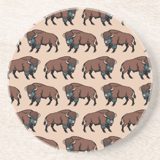 Buffalo Bison Mönster Underlägg (Framsidan)