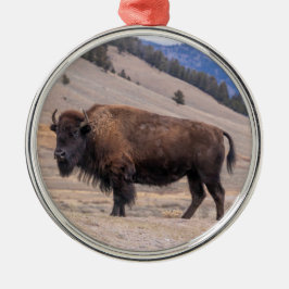 Buffalo Bison Oranment Julgransprydnad Metall
