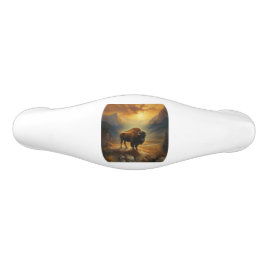 Buffalo Bison Solnedgång Silhuett Handtag